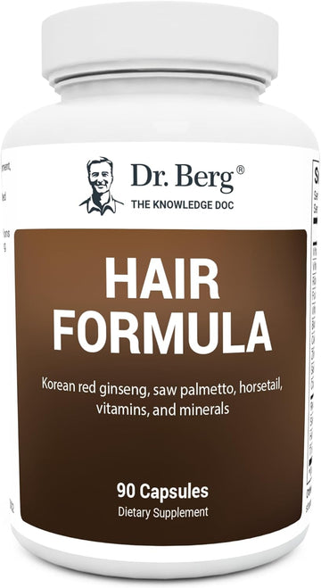 Dr. Berg All-In-One Vitamins For Hair, Skin, & Nails - Advanced Formula With Biotin, Saw Palmetto, Dht Blocker, & Trace Minerals - 90 Veg Capsules