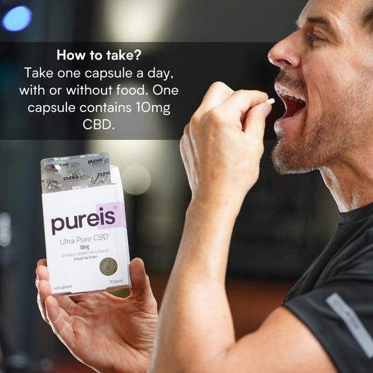 Pureis Cbd Capsules, Ultra Pure, Advanced Absorption - Cbd Supplement Fast Absorption - 10Mg - 0% Thc, Non-Addictive, Vegan, Gluten-Free - 7 Capsules