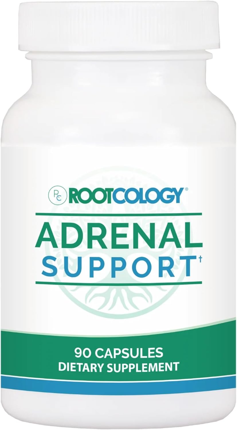 Rootcology By Dr. Izabella Wentz | Adrenal Support | Adaptogenic Herbal Formula With Vitamin B6, Licorice & N-Acetyl-L-Tyrosine | 90 Capsules