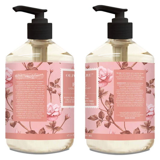 Olivia Care Liquid Hand Soap Blossom & Essential Oils. All Natural - Cleansing, Germ-Fighting, Moisturize Hand Wash For Kitchen & Bathroom - Gentle, Mild & Natural Scented - 18.5 Oz