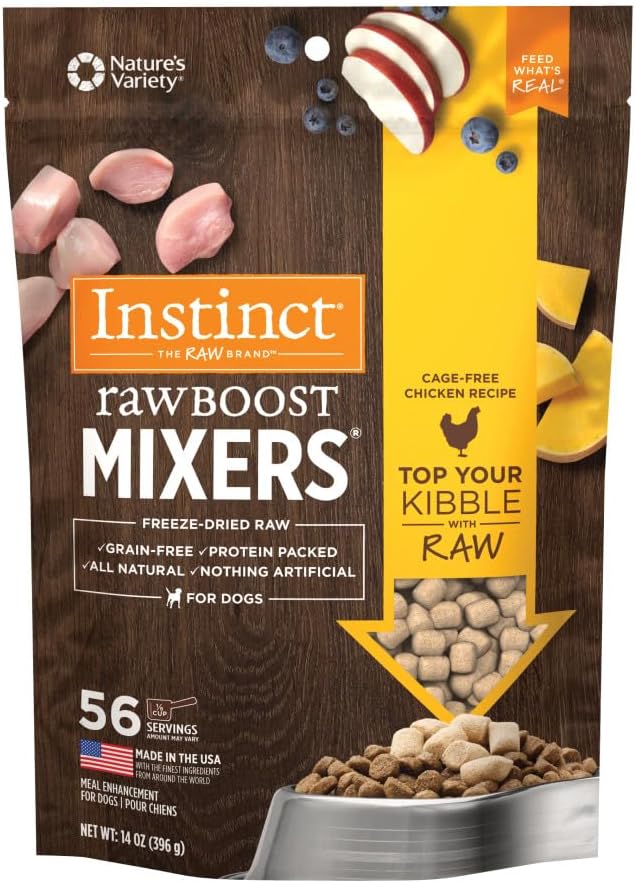 Instinct Raw Boost Mixers Freeze Dried Raw Dog Food Topper, Grain Free, 14 Ounce (Pack of 1)