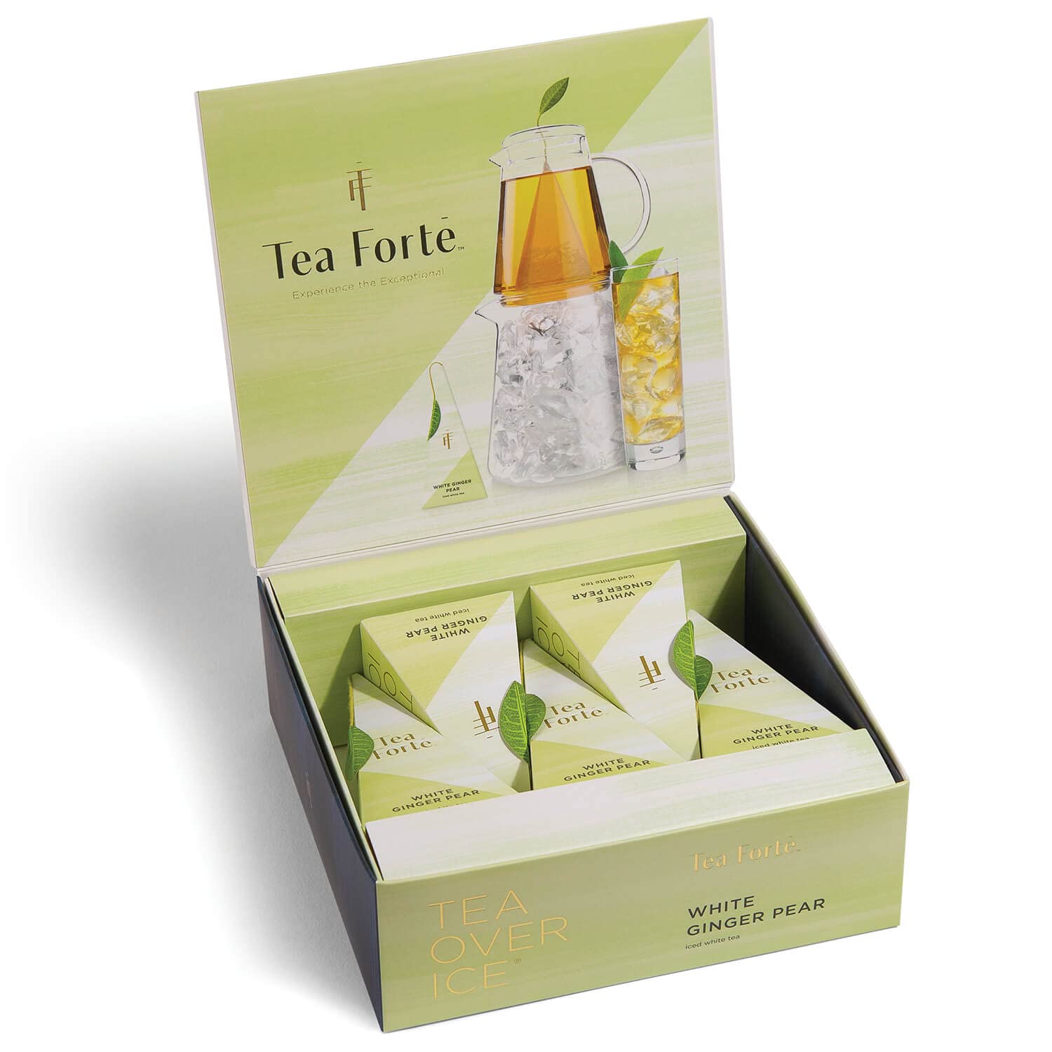 Tea Forte Iced Ginger Pear White Tea Over Ice, Pitcher-Size Iced Black Infusers, 5 Count (Pack Of 1)