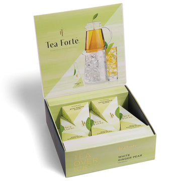 Tea Forte Iced Ginger Pear White Tea Over Ice, Pitcher-Size Iced Black Infusers, 5 Count (Pack Of 1)