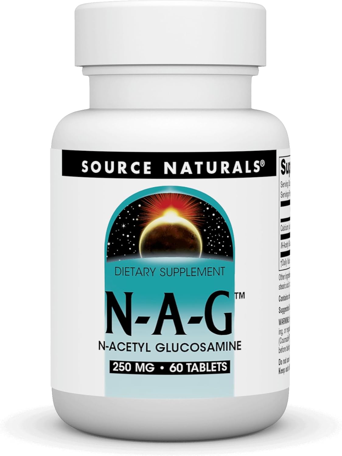 Source Naturals N-A-G, N-Acetyl Glucosamine For Joint Support And Intestinal Lining*, 250 Mg - 60 Tablets