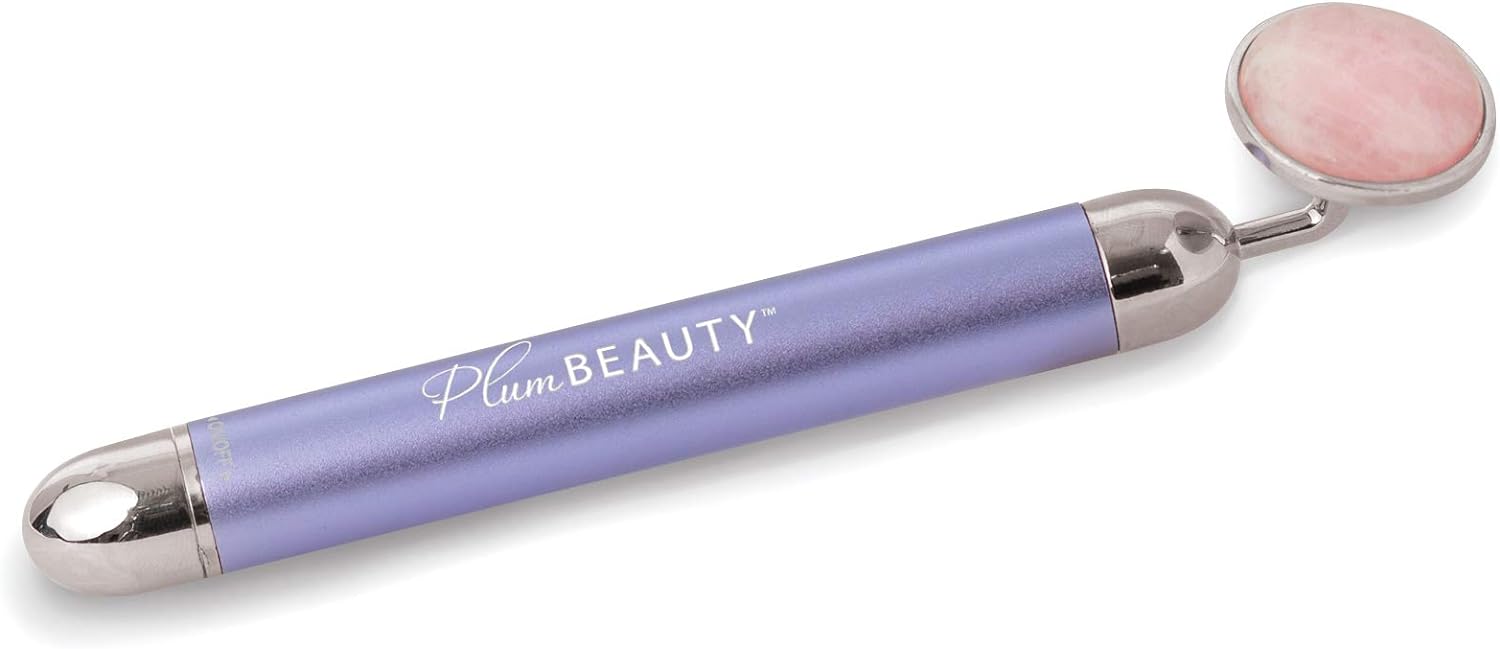 Plum Beauty Facial Massager helps Smoothen Fine Lines and Wrinkles with Our Facial Skin Rose Quartz Vibrating Massager that will Tighten, Tone & Relax Skin, Lavender : Beauty & Personal Care