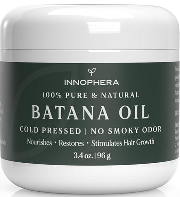 Batana Oil For Hair Growth - Cold Pressed With No Smoky Odor - 100% Pure & Natural From Honduras - Nourishes, Moisturizes & Restores Hair - 3.4 Oz