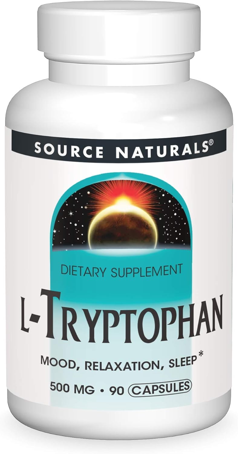 Source Naturals L-Tryptophan, For Mood, Relaxation, And Sleep*, 500Mg - 90 Capsules