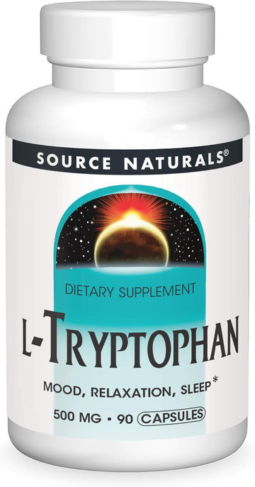 Source Naturals L-Tryptophan, For Mood, Relaxation, And Sleep*, 500Mg - 90 Capsules