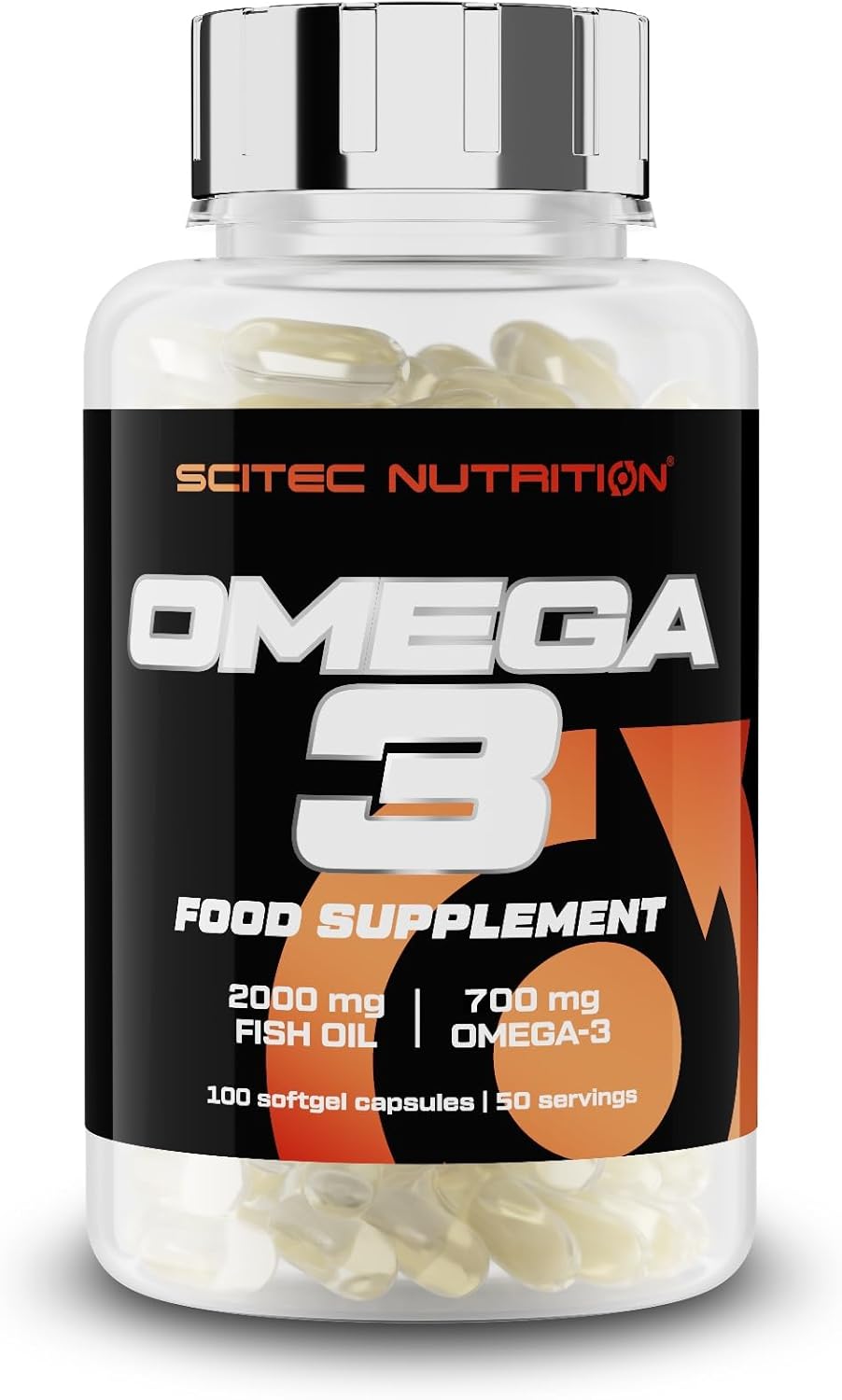 Scitec Nutrition Omega 3, Food Supplement With 2000 Mg Fish Oil, 100 Softgel Capsules