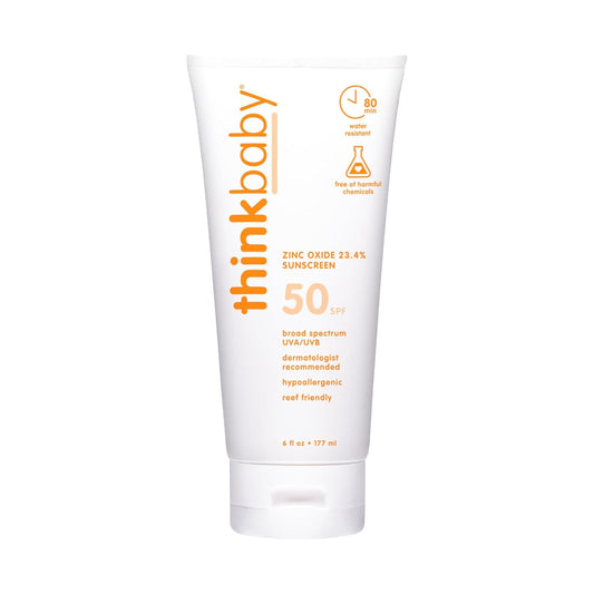 Thinkbaby Baby Sunscreen - Spf 50+ (3 Oz & 6 Oz) + Spf 30 Sunscreen Stick (0.64 Oz)