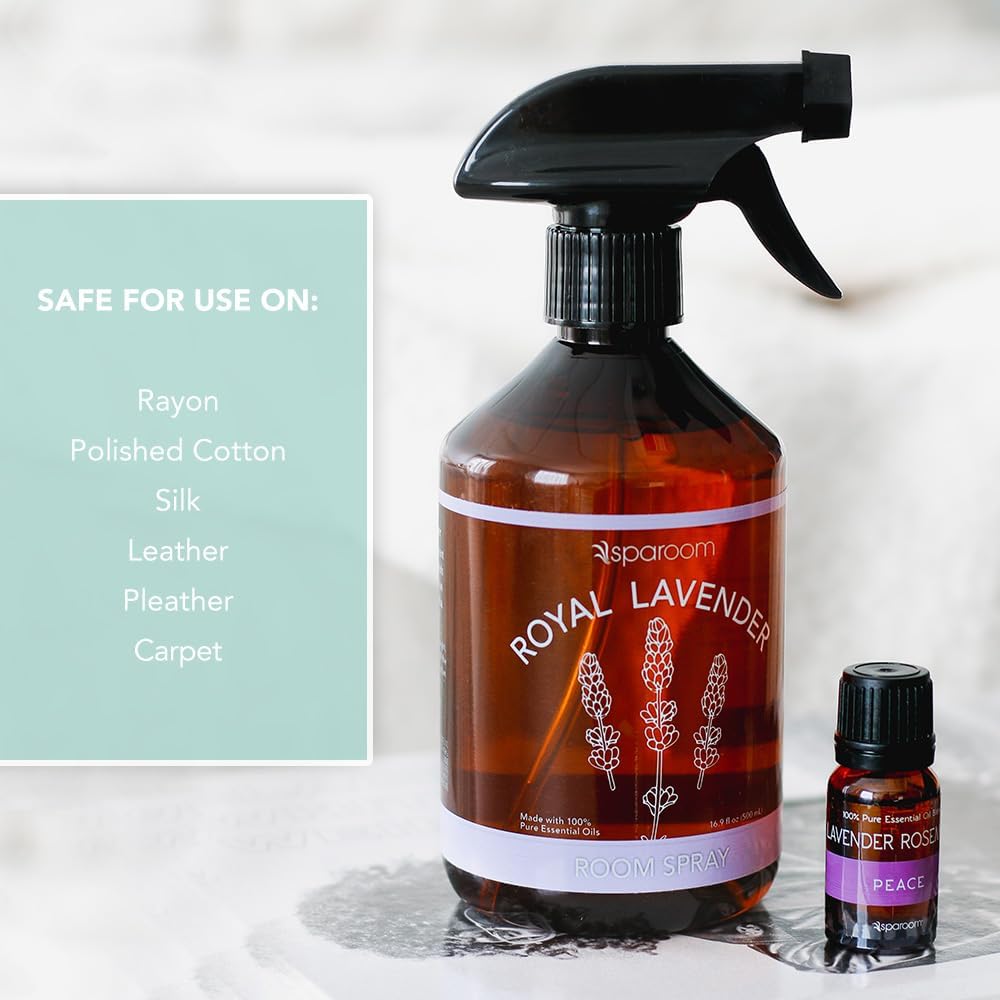 SpaRoom Aromatherapy Non-Aerosol Therapy Essential Oil Room Spray Air Freshener, Royal Lavender for Relaxation, 16.9 fl oz : Home & Kitchen