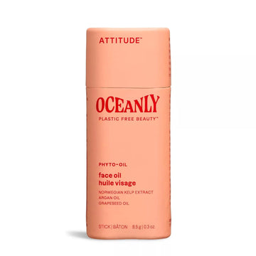 ATTITUDE Oceanly Face Oil Stick, EWG Verified, Plastic-free, Plant and Mineral-Based Ingredients, Vegan and Cruelty-free Beauty Products, PHYTO OIL, Unscented, 0.3 Ounce