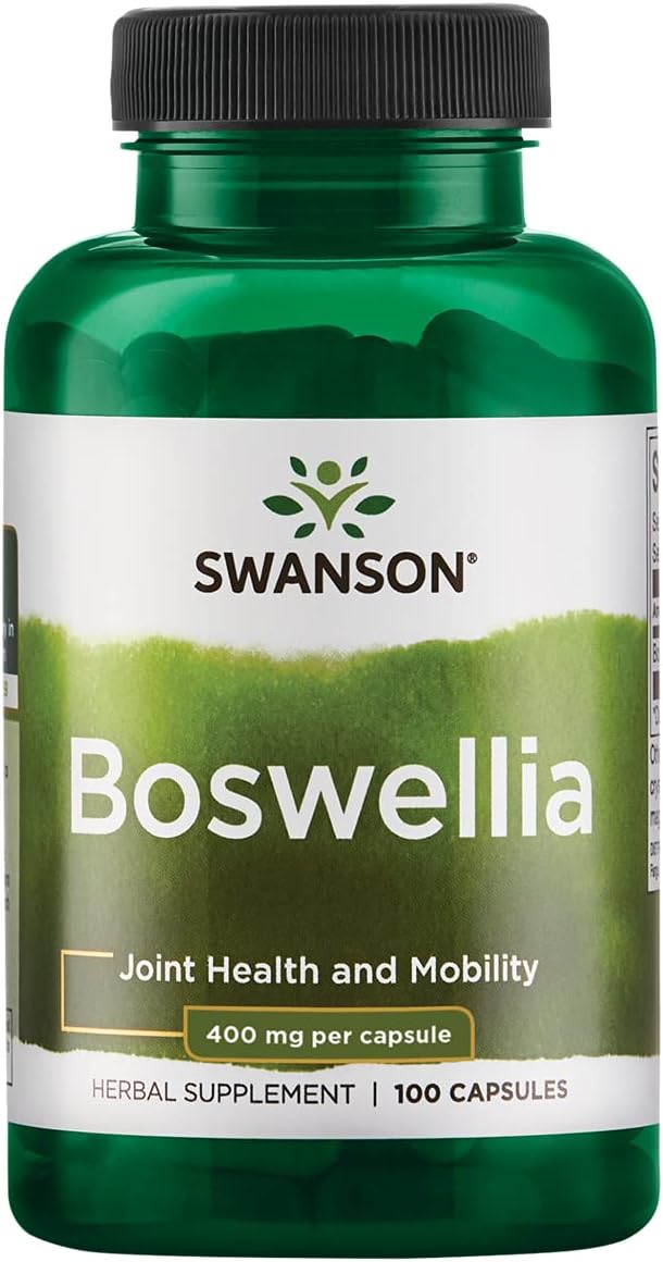 Swanson Boswellia Joint Flexibility Movement Support Ayurvedic Herb (Boswellia Serrata Resin) 400 Mg Per Capsule 800 Mg Per Serving 100 Count