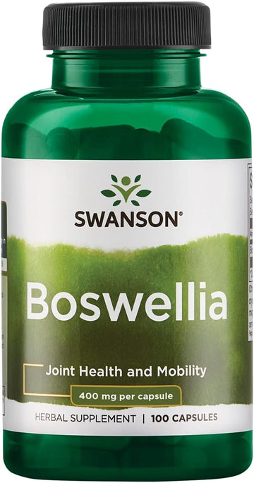 Swanson Boswellia Joint Flexibility Movement Support Ayurvedic Herb (Boswellia Serrata Resin) 400 Mg Per Capsule 800 Mg Per Serving 100 Count