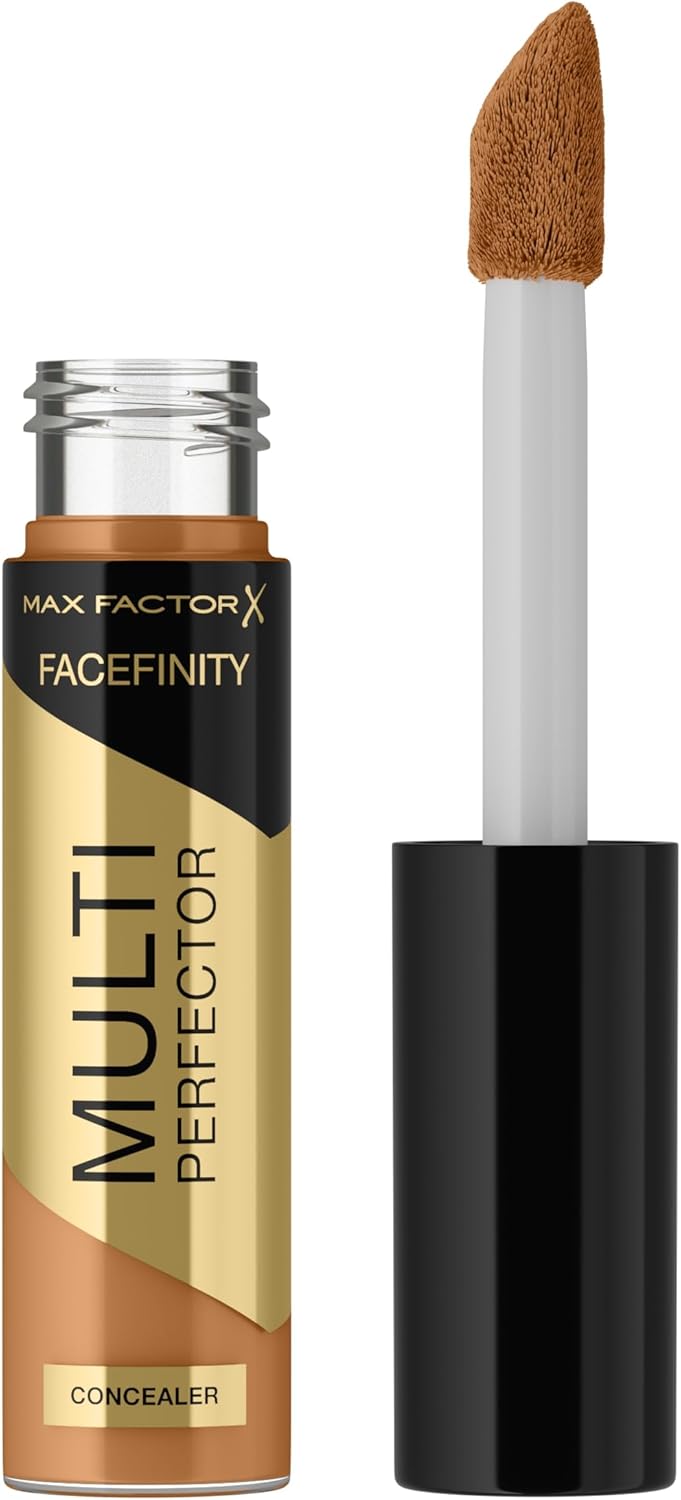 Max Factor Facefinity Multi-Perfector Concealer, All In One, Conceal Imperfections, Instant Brightening, Natural Finish, Lightweight, Vegan, Customisable Coverage - 8W, 11Ml