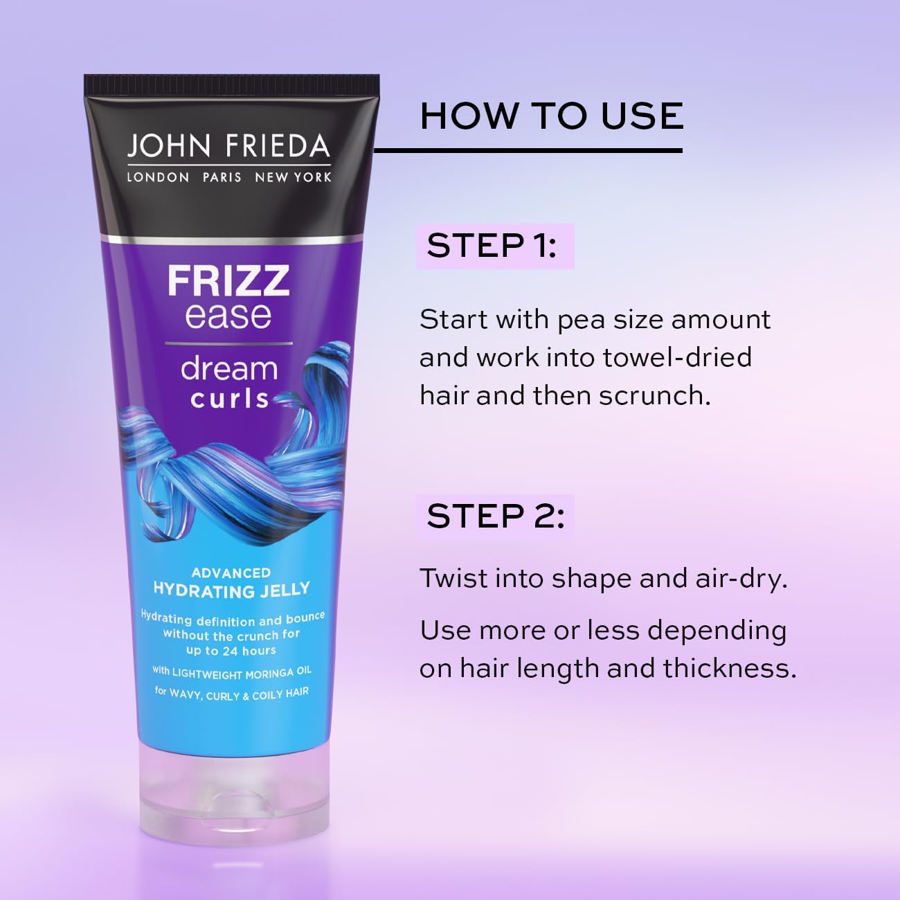 John Frieda Dream Curls Advanced Hydrating Jelly, No-Crunch Curl Gel with 24-Hour Hold, 200ml : Amazon.co.uk: Beauty