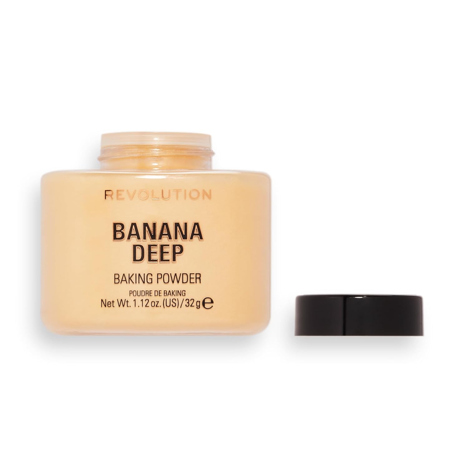 Revolution Beauty, Loose Baking Powder, Makeup Setting Powder, Long Lasting Coverage, Mattifies & Reduces Shine, Banana Deep, 1.13 Oz : Beauty & Personal Care