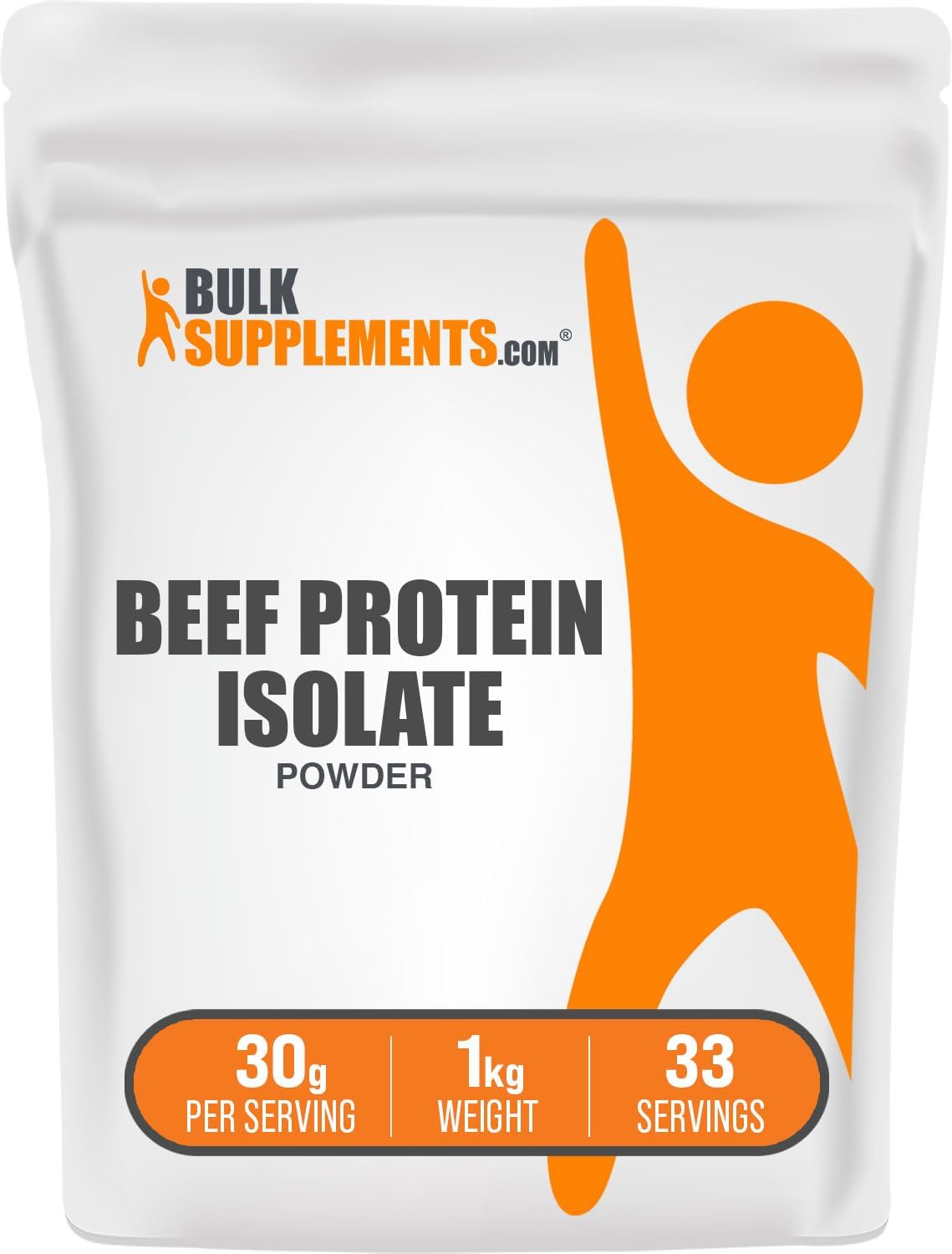 BULKSUPPLEMENTS.COM Beef Protein Isolate Powder - No Sugar Added, Glut