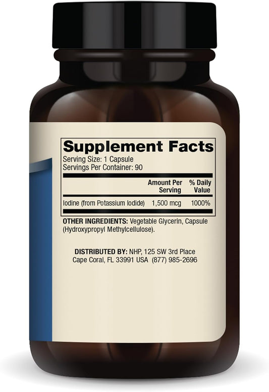 Dr. Mercola, Iodine, 90 Servings (90 Capsules), Helps Support Bone and Brain Health, Helps Support Energy Levels, Non GMO, Soy Free, Gluten Free