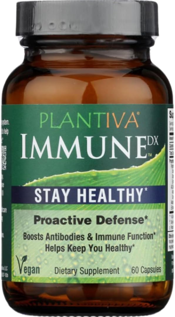 Immunedx Healthy Immune Boost Daily Herbal Supplement, Natural Resistance, Whole Body Defense With Echinacea & Ginseng - Vegan - 60 Capsules