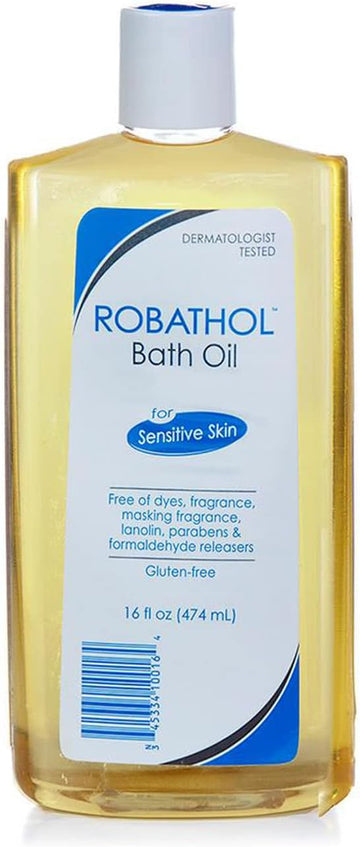 Vanicream Robathol Bath Oil - 16 Fl Oz - Fragrance-Free Formula To Help Leave Sensitive Skin Feeling Replenished