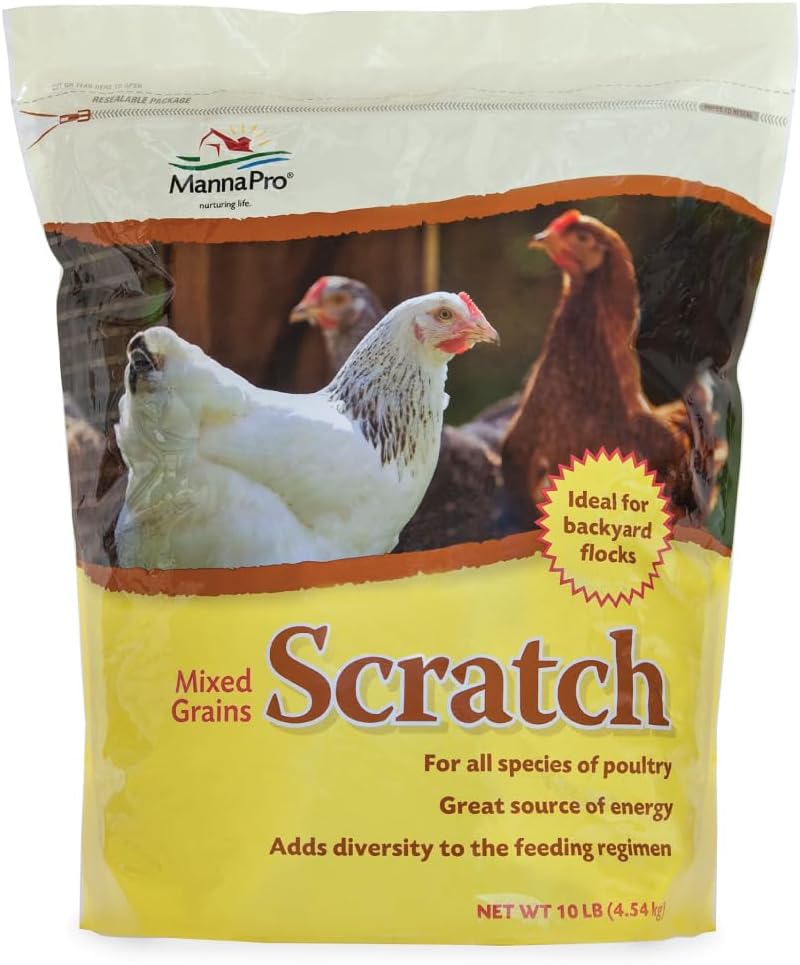 Manna Pro Ultimate Scratch Chicken Feed - Nutrient Rich Chicken Treat - 10 Lb Chicken Scratch