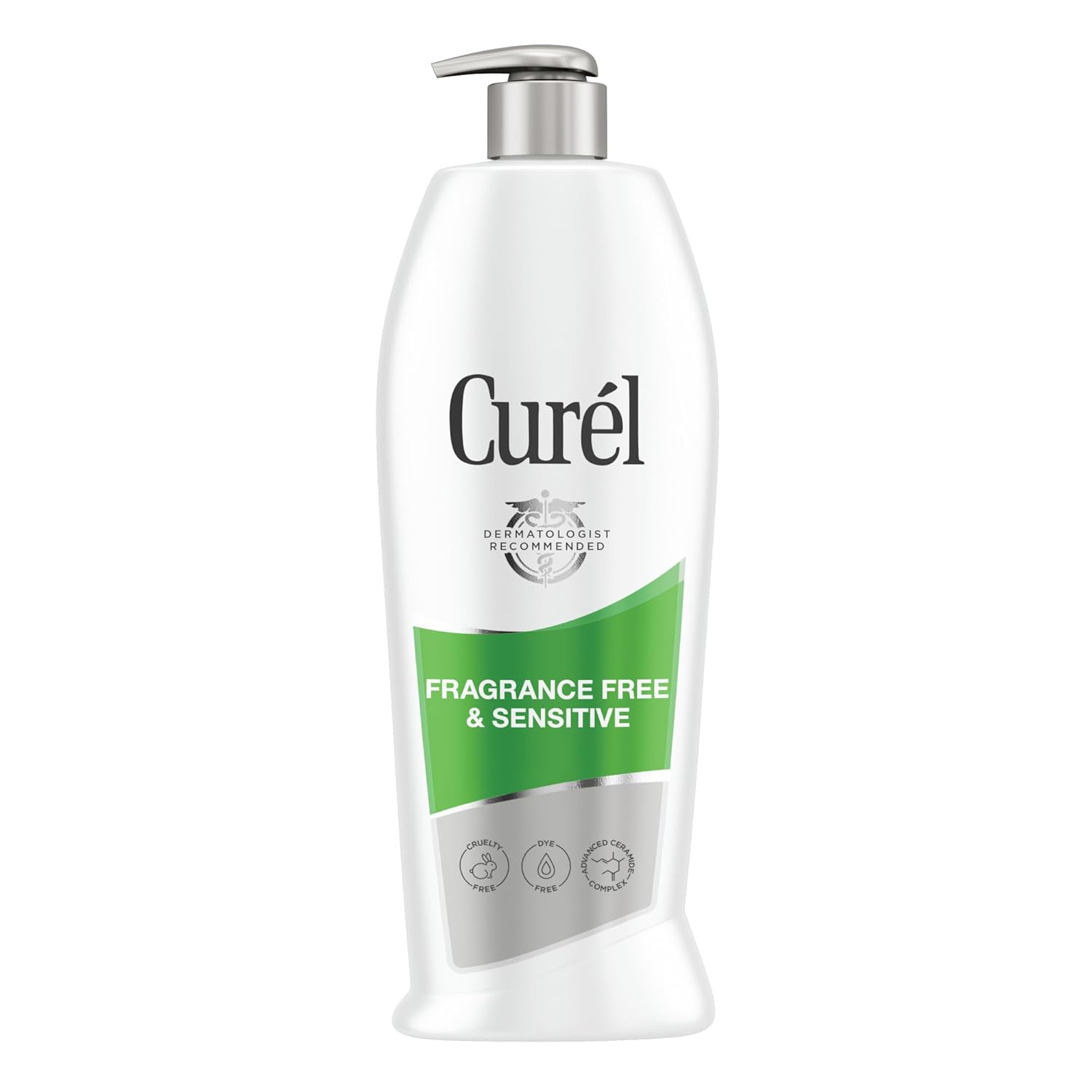 Curel Fragrance Free Comforting Body Lotion, Unscented Dry Skin Moisturizer For Sensitive Skin, With Advanced Ceramide Complex, Repairs Moisture Barrier, 20 Oz