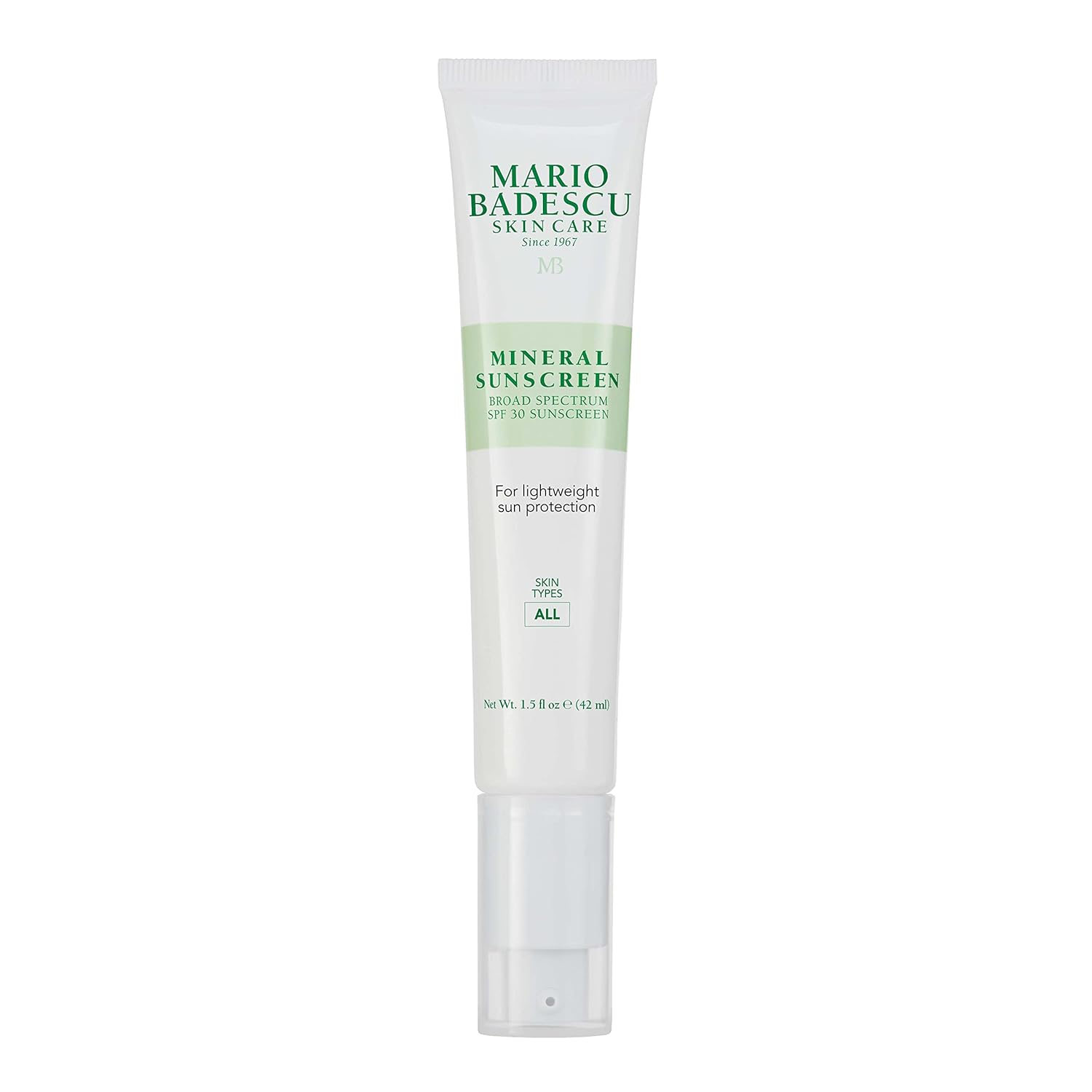 Mario Badescu Mineral Sunscreen Spf 30 For All Skin Types | Reef Safe, Oil-Free Moisturizer Formulated With Zinc Oxide, Hyaluronic Acid & Antioxidants | 1.5 Fl Oz