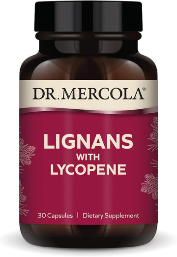 Dr. Mercola Lignans With Lycopene Supplement, 30 Servings (30 Capsules), Non Gmo, Soy Free, Gluten Free