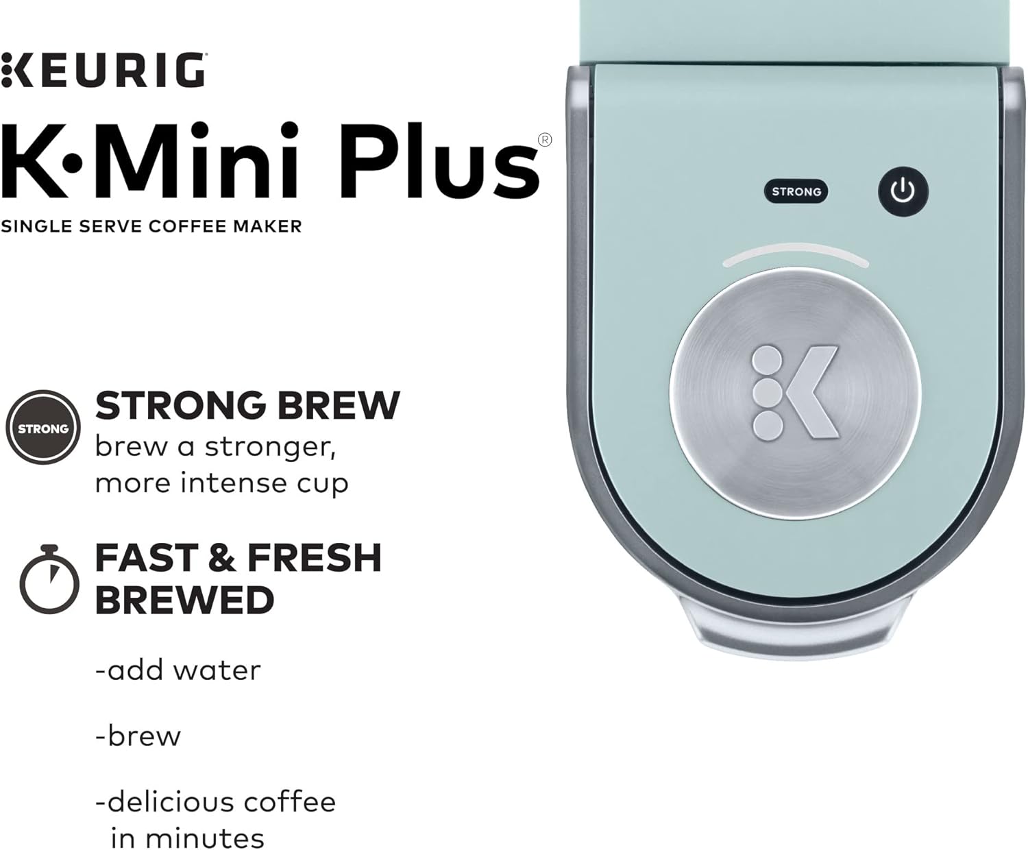 Keurig K-Mini Plus Single Serve K-Cup Pod Coffee Maker, Misty Green: Home & Kitchen