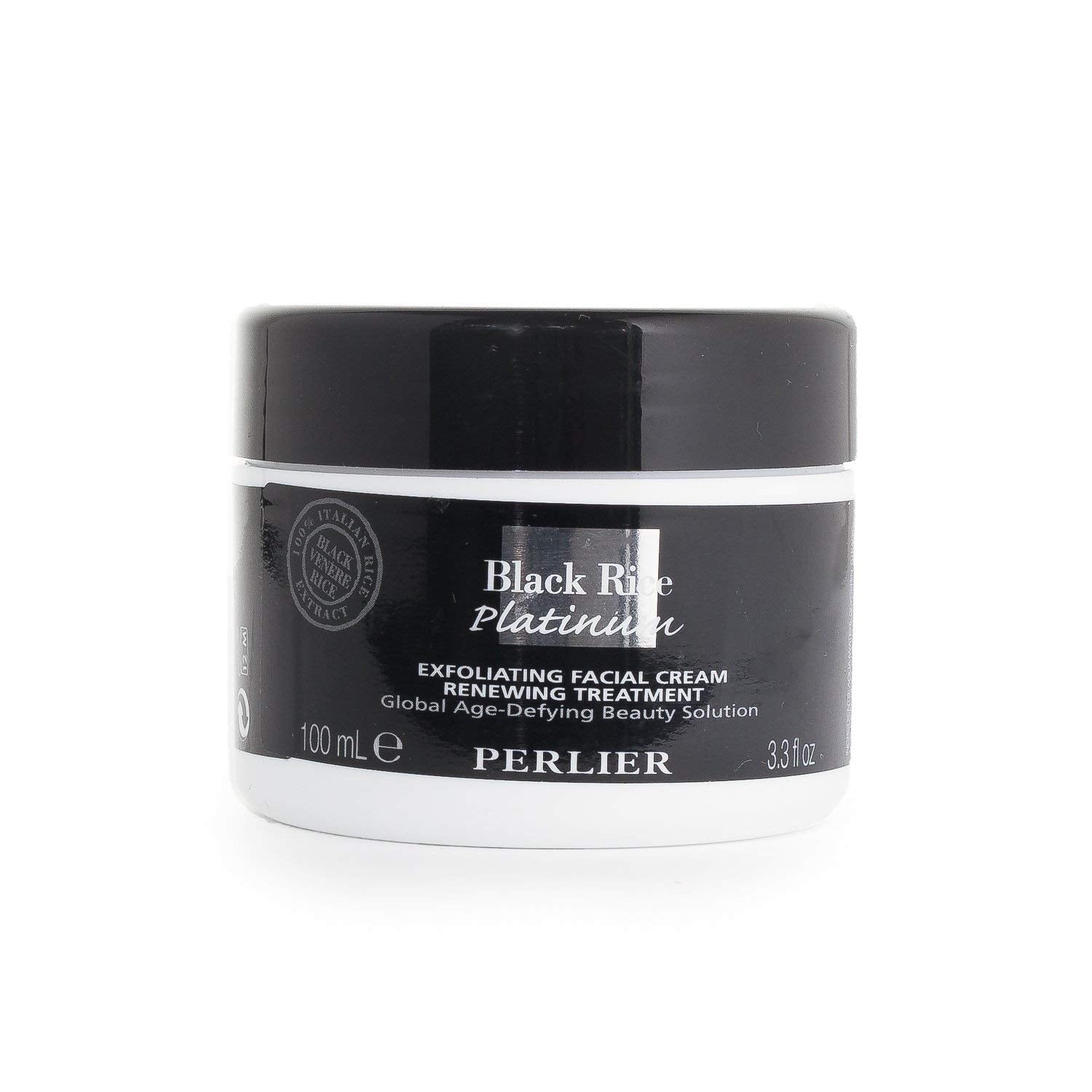 Perlier Black Rice Platinum Exfoliating Facial Cream Renewing Treatment, 3.3 Fl. Oz. : Beauty & Personal Care