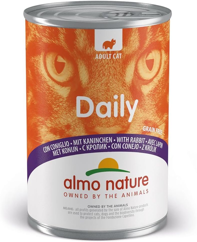 Almo Nature Daily Menu Cat Food - Tin - Rabbit (24x400g) :Pet Supplies