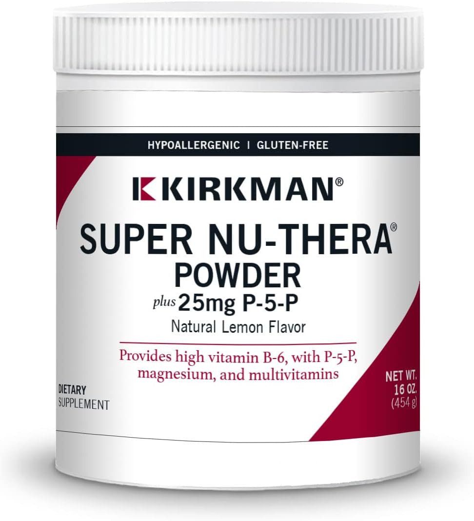 Kirkman Super Nu-Thera® With 25 Mg P-5-P Powder - New, Improved Formula! | 454 Gm/16 Oz | Multi Vitamin