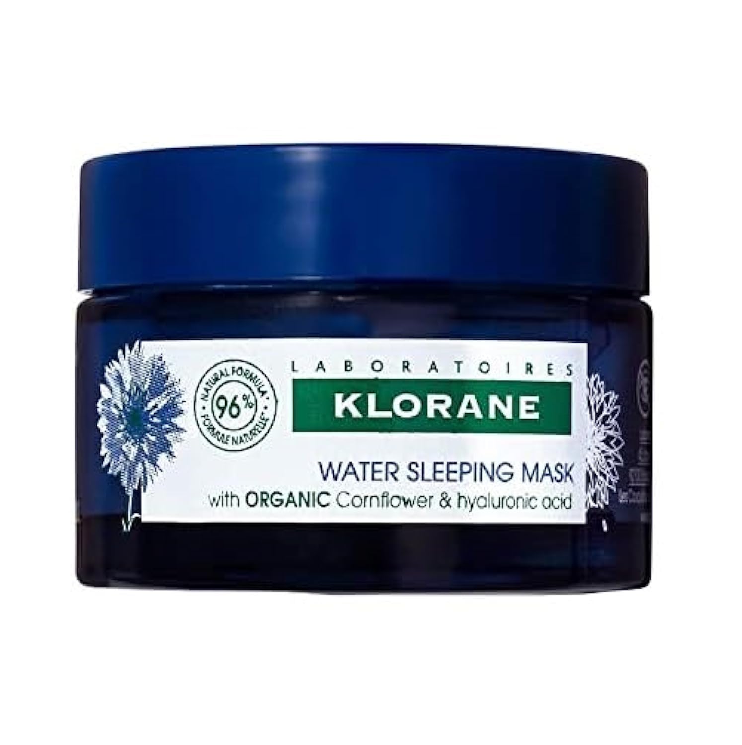 Klorane - Revitalizing Water Sleeping Mask with Organically Farmed Cornflower & Hyaluronic Acid - Hydrating Night Mask - Awaken, Moisturize, & Plump - Paraben & Silicone-Free - 1.6 fl. oz