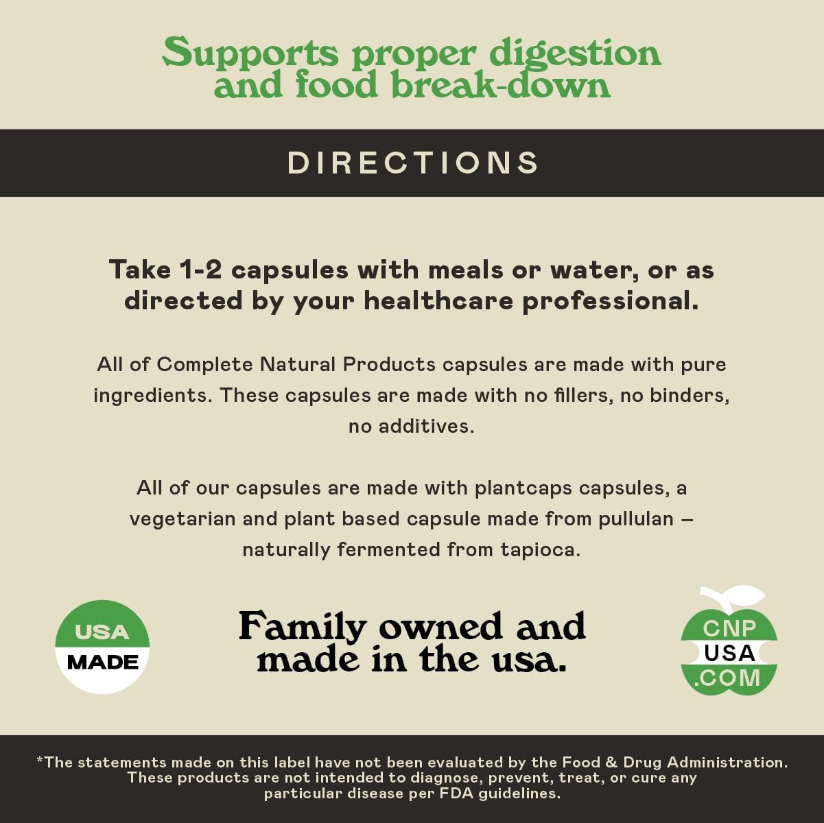 Digestive Enzymes Supplements, Natural Plant Based Superfood - 100 Capsules 600Mg Probiotics Amylase Bromelain Lipase : Health & Household