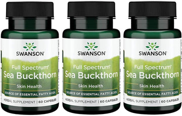 Swanson Full Spectrum Sea Buckthorn 400 Milligrams 60 Capsules (3 Pack)