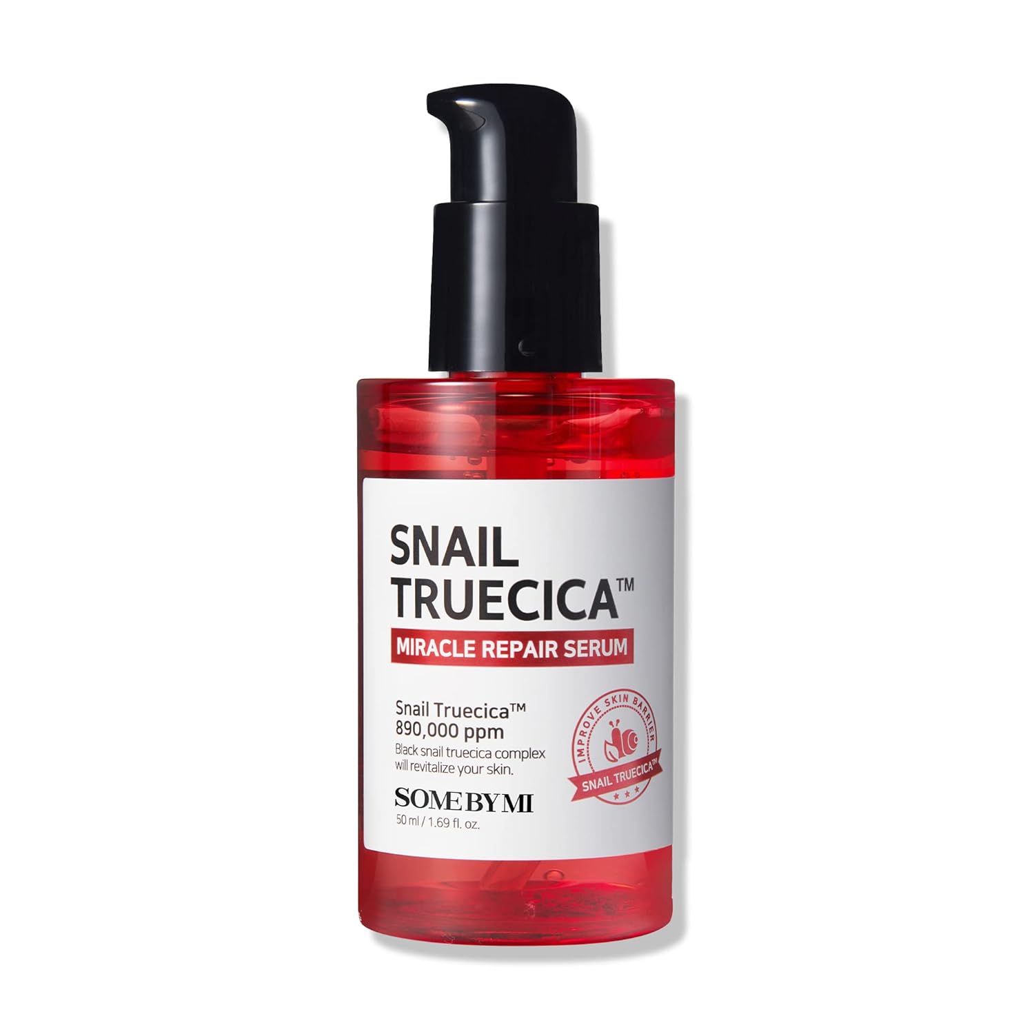 Some By Mi Snail Trucica Miracle Repair Serum - 1.69Oz, 50Ml - Made From Snail Mucin For Sensitive Skin - Daily Repair Face Serum For Post Acne Marks And Strengthen Skin Barrier - Korean Skin Care