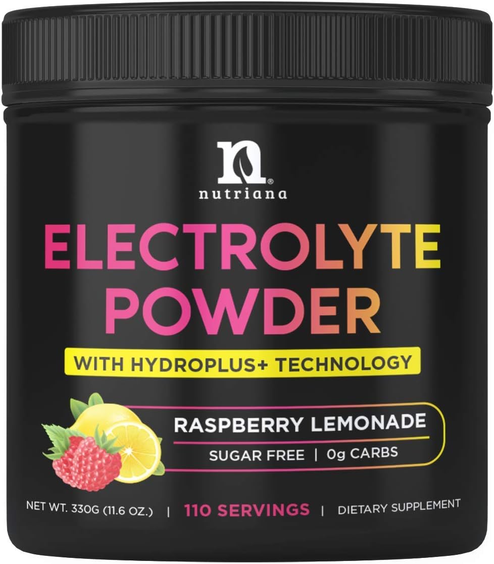 Keto Electrolytes Powder No Sugar - Zero Carb & Zero Calorie Electrolyte Drink Mix - Sugar Free Electrolytes For Hydration Powder - Fasting Electrolytes Raspberry Lemonade Flavor