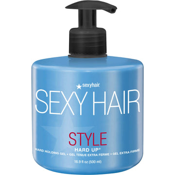 Sexyhair Style Hard Up Hard Holding Gel | Extreme Hold | Non-Flaking Formula | All Hair Types