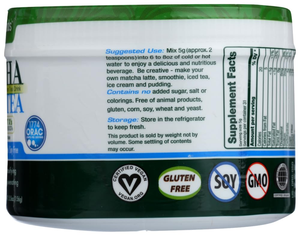 Bulk Saver Pack 2X5.5 Oz : Green Foods Organic Matcha Green Tea : Grocery & Gourmet Food