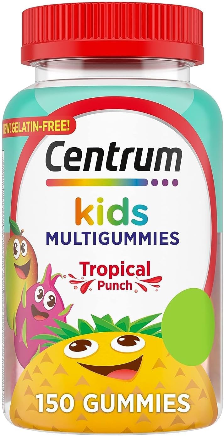 Centrum Kids Multivitamin Gummies, Tropical Punch Flavor Made With Natural Flavors, 150 Count, 150 Day Supply