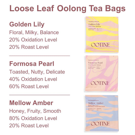 Ootine | Morning Breeze Taiwan Oolong Tea (12 Sachets) | Lightly Oxidized For A Fresh, Green-Tea-Like Taste | Sugarcane & Freesia Notes | Hand-Picked Whole Leaves, Plastic-Free Sachets | Supports Gut Health & Multiple Infusions, Travel-Ready