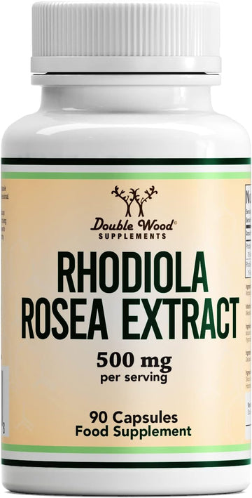 Double Wood Rhodiola Rosea | 90 Servings Of 500Mg Rhodiola Rosea Complex Capsules | 3% Rosavins & 1% Salidrosides | A Powerful Adaptogen Sourced From High Altitude Environments | Uk Manufactured