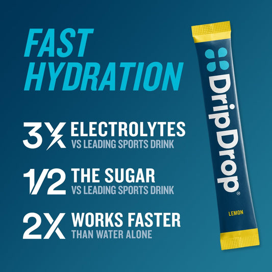 Dripdrop Hydration - Electrolyte Powder Packets - Lemon & Orange Citrus Bundle - 64 Count