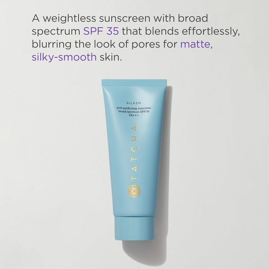 Tatcha Silken Pore Perfecting Sunscreen Spf 35 | Lightweight Sunscreen With Matte Finish And Uva/Uvb Protection, 60 Ml | 2 Oz