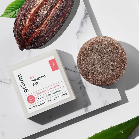 Grüum Scalp Repair Shampoo Bar 50G - Solid Shampoo Bars For Hair Up To 60 Washes - Plastic Free Vegan Bar For Men & Women - Paraben Free Rich Lathering Bars For Sensitive, Dry & Flaky Scalp