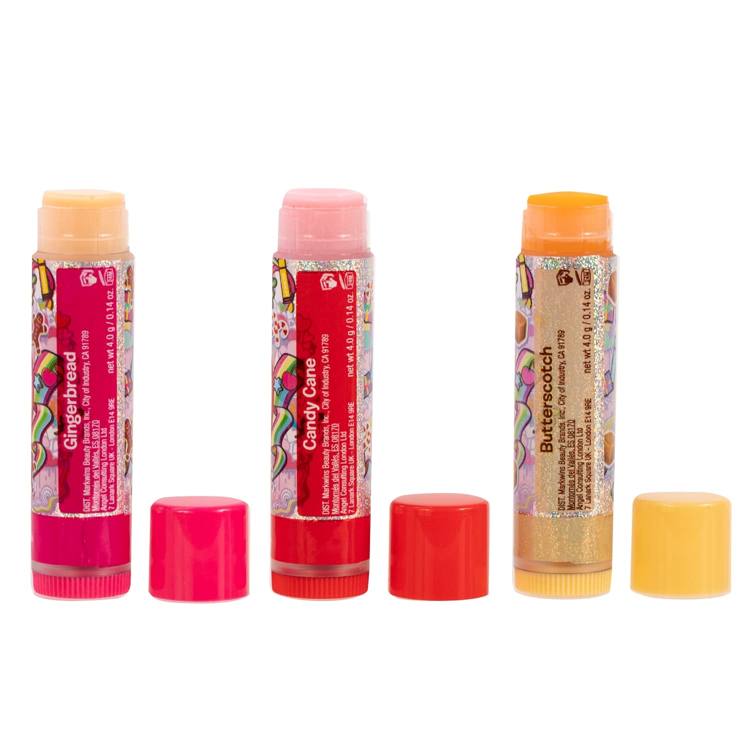 Lip Smacker Original & Best Christmas Flavored Lip Balm Tin Trio Gingerbread, Caramel, Candy Cane, 3 Pack : Beauty & Personal Care