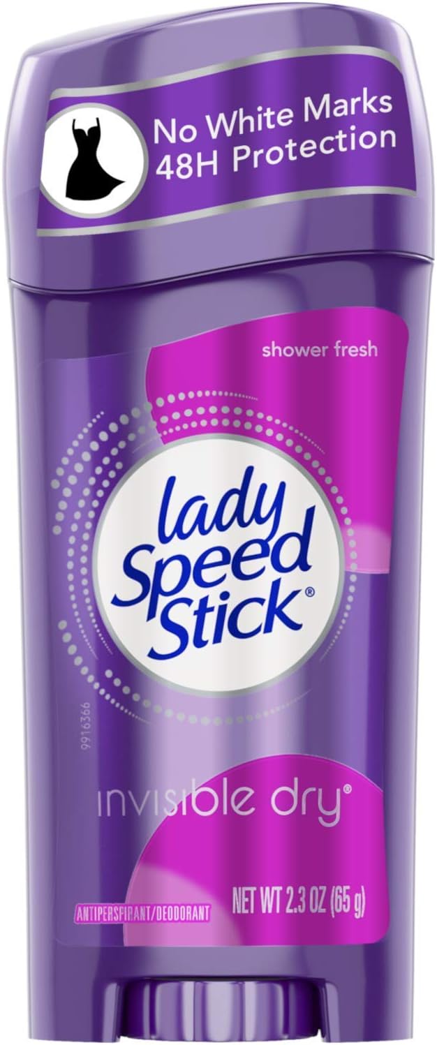 Lady Speed Stick Invisible Dry Antiperspirant & Deodorant, Shower Fresh - Purple 2.3 Oz : Beauty & Personal Care
