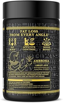 Ambrosia Ember™ Thermogenic Fat Burner & Appetite Support Supplement Pills For Healthy Weight Management, Appetite Support For Men And Women With Capsimax™, African Mango, And Coq10