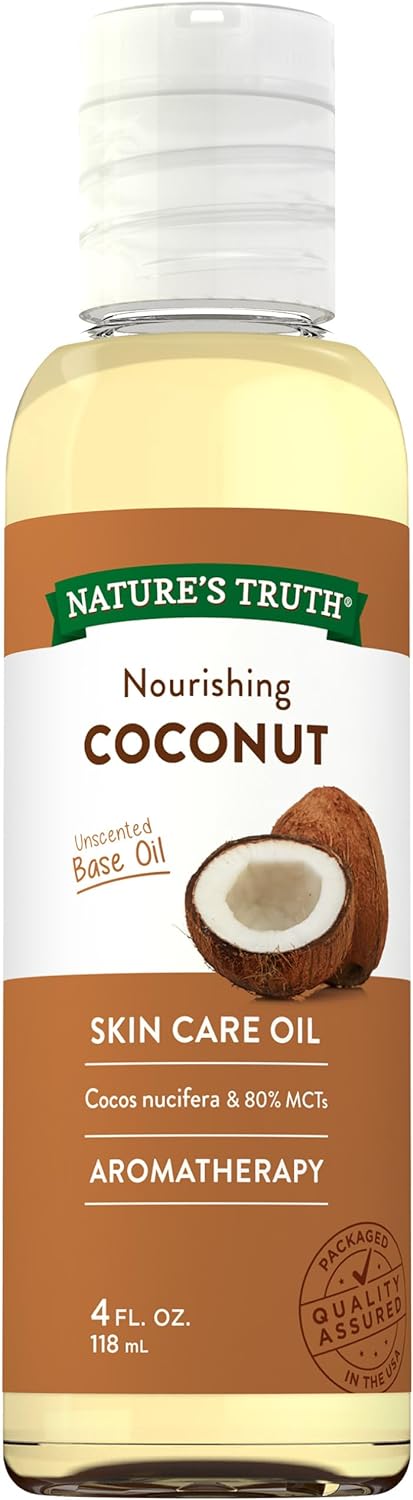 Nature'S Truth Coconut Oil Liquid For Skin | 4 Oz | Unscented Base Oil | Paraben Free